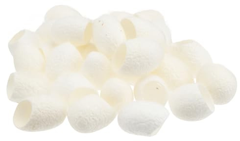 100 Stück Seidenraupen Reinigungsball aus Seide für Gesichtspflege | Weiß, Sanfte Hautpflege, Reinigung für Gesicht, Gesichtsreinigungshandschuhe