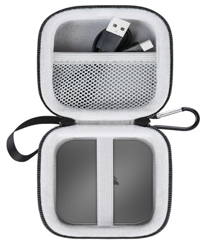 Lacdo Funda Disco Duro Externo para Corsair EX400U USB4 Portable SSD 1TB 2TB 4TB USB 3.2 Type-C Stato Solido Esterne Bolsa de Viaje Protectora Transporte Antigolpes, Negro+Gris