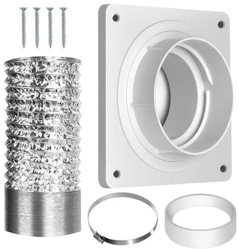 Tuyau d'Évacuation Sèche-Linge, Kit de Ventilation Fenêtre pour Climatiseur Portable, De Raccord Pour Pièces De Rechange Lave-Linge Ventilateurs D'Extraction Circulation D'Air Plafond Climatiseur Cuis