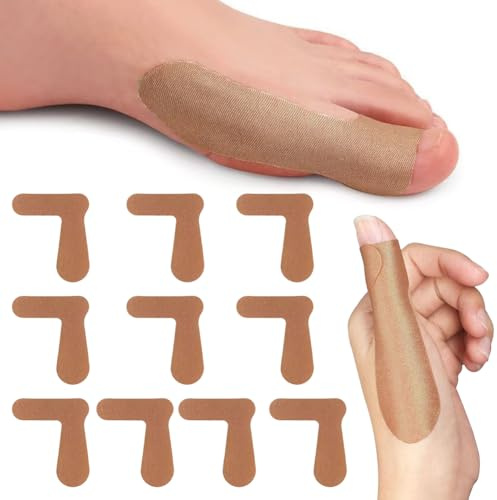 10 Stück Vorgeschnittenes Daumenstützband PreCut Kinesiotapes für Hallux Valgus Kinesiotapes Vorgeschnitten für Zeh Elastische Daumenschutzbänder Verbessert die Gelenkstabilität & beugt Verstauchungen