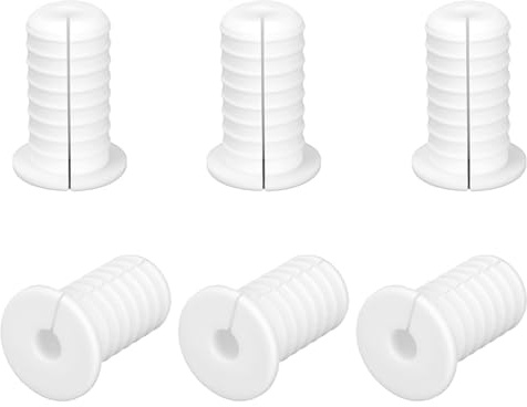 6pcs 3/4 Inch Cable Grommets for Starlink, Anti-Slip Cable Routing Kit Split Wall Hole Pass Through Bushing Grommet for Ethernet/TV Wires Waterproof Cord Protection (19mm Dia, White)