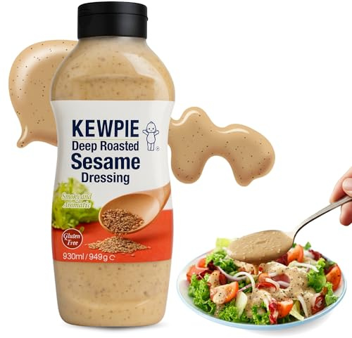 Salsa de Sésamo tostada, Salsa sin gluten, popular en cocina japonesa, Sabor umami, Ideal para usar como añiño en ensaladas, topping para poke, bowls o como salsa para noodles frios, 1 bote de 930 ml