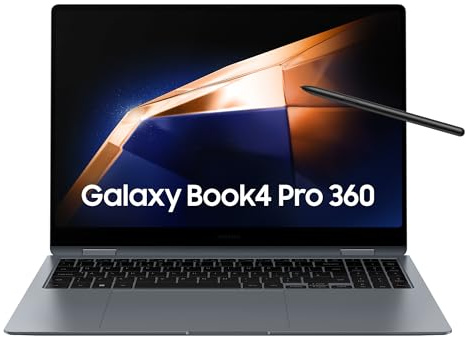 Samsung Galaxy Book4 Pro 360 Ordinateur Portable 16'', Intel Evo Edition – Intel Core Ultra 7, 155H 16Go RAM 1To SSD Intel Arc Graphics, Gris Anthracite, Clavier AZERTY FR
