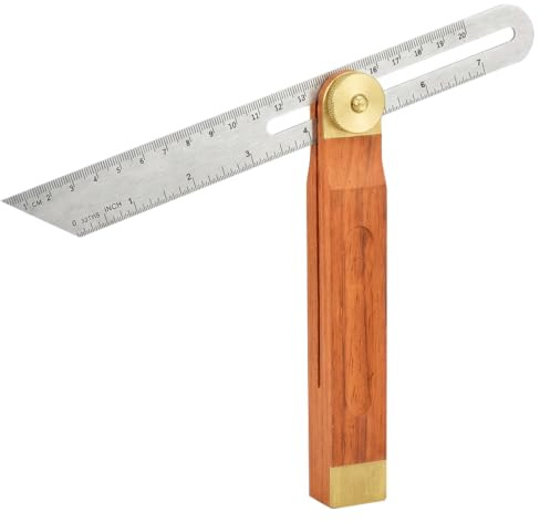 Adjustable Bevel Gauge T-Bevel Tool, Sliding Bevel Stainless Steel Blade, 360° Locking Angle Copy & Transfer Tool, Hardwood Handle, Adjustable Square for Layout & Trim