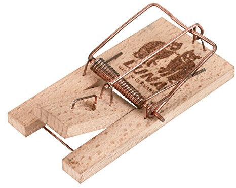 cit Kerbl 299602 Mausefalle Luna im Pack mit Holzauslöser, 2 Stück