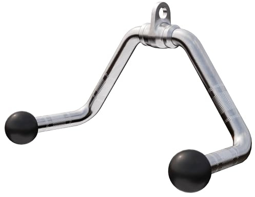 GORILLA SPORTS® Barra Lat Machine - 30 cm, Carico Max 200 kg, Giunto Girevole - Maniglie Lat Machine, Barra Bicipiti, Tricipiti, Angles 90 Grip, Impugnature Palestra, Accessori