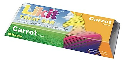 Likit Barre à friandises 90 g | Excellente friandise pour Cheval pour l'entraînement ou la récompense | 90 g (Carotte)