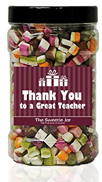 Dolly MIXTURES 1.2kg Sweet Jar – A Personalised Gift Jar Filled with Your Favourite Retro Sweets! (Thank You to a Great Teacher)