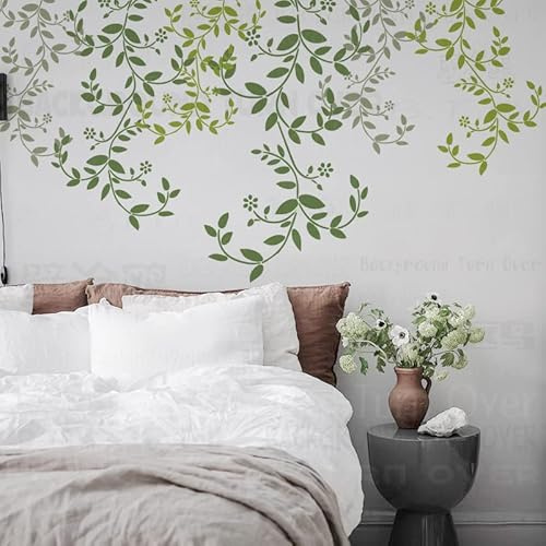 80cm Ivy Leaf Vine Vintage Schablone Schablonen Für Dekor Vorlage Wiederverwendbare Mandala Möbel Muster Fliesenboden Nische Wand Die Samen Bodenfliesen Stoff Holz Mandalas Home Muster