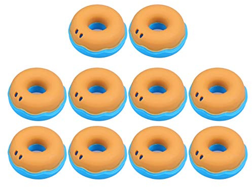UKCOCO 10pcs Silicone Donut Bobbin Winder Cord Organizer Cable Winder for Headphones Earphones for Desk Cable Management