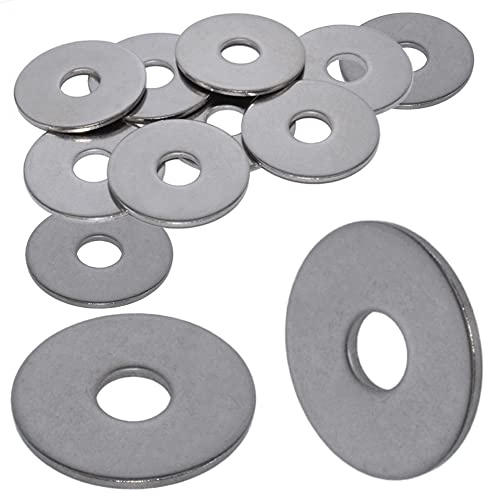 Rondelles Metal M5 : 50 Pièces Extra Large (Diam.int = 5,3mm x Diam.ext = 20mm) Plates TypeLL Acier Inox A2 pour Ecrou Vis et Boulon | Anti-Rouille Usage Extérieur-Intérieur | Recharge Zip PROTORX