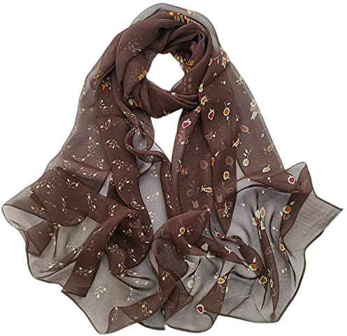 FAIRYGATE Chiffon Schal Seidentuch Damen Bandana Damen Chiffon Stola Schals Festliche Langschal für Abendkleid oder Brautkleid Tuch Schal Damen A5405