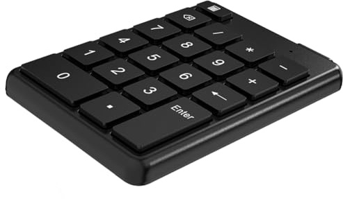 LYEAA pavé numérique sans Fil pavé numérique Bouton Bluetooth-5.0 Mini Clavier de comptabilité Portable 19 Touches Ordinateur Portable