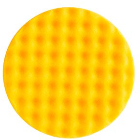 Mirka polersvamp Ø150mm x 25mm / gul våfflad/för efterbehandling och polering/för Polarshine-poleringsmedel / 1-pack