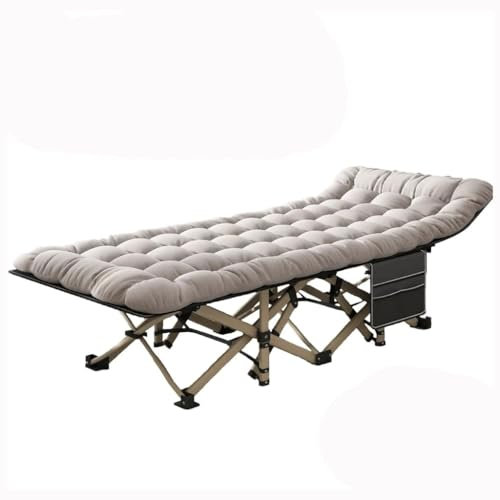 XNZJHPP Tragbares, zusammenklappbares Campingbett, Robustes Schlafbett mit Matratze, Komfortables, Doppellagiges Oxford-Hochleistungsbett (D)