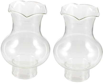 ORFOFE 2stücke Lampenschirm Ersatz Für Öl Lampe Petroleum Lampe Schornstein Durchsichtiges Für Klassische Öllampen