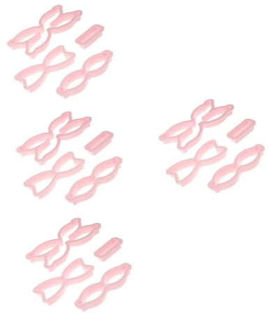 TOPBATHY 4 Sätze Bogenform Mini-Schokoladenkekse Kuchenfondant Hochzeitsplätzchen Kuchen verzieren Seifenformen backformen backform stollen cake tin Schokoladenform Keksformen Plastik Rosa