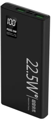 Power Bank 10000mAh Caricabatterie portatile 22.5W USB C in Out Ricarica Rapida, 4 Porte USB Type-C Batteria Esterna con Display Digitale a LED, Compatibile con MacBook, iPhone 16 Nero