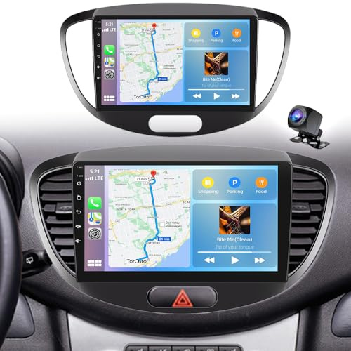 9 Inch Android 13 Car Stereo For Hyundai I10 2007-2013 Double Din 2+32G Car Radio with Wireless Carplay Android Auto GPS Bluetooth Touchscreen WiFi FM RDS SWC Backup Camera Mic