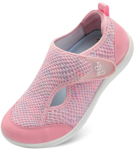 JOINFREE Women’s Wide Fit Barefoot Walking Shoes – Zero Drop Comfort Trainers with Adjustable Strap, Breathable Non-Slip Casual Shoes for Swollen or Sensitive Feet