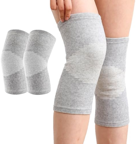 Aililong Ginocchiera Donna - Ginocchiera in bambù con compressione per osteoartrite - Ginocchiera traspirante per sport - Ginocchiere antiscivolo XL - Sollievo dal dolore e recupero - Versatile