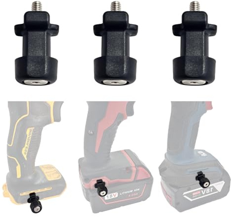 3-Pack Tool Holster Drill Pins & Three Sets of Bolts, Attaches to The Side of Most Brand Power Drill and Driver with Provided Bolts, Accessories for Drill Holster