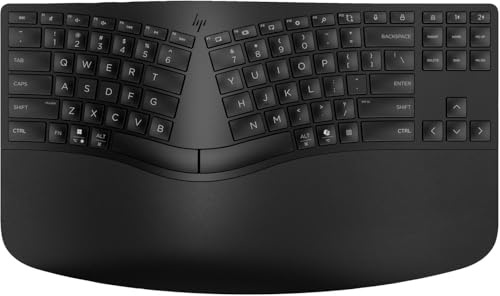 HP 965 - Set tastiera e tastiera, dimensioni compatte, layout a 2 zone, tastierino numerico separato, corsa dei tasti breve, multi-dispositivo, senza fili, Bluetooth, QWERTY - Inglese internazionale