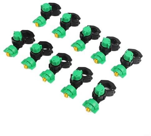 Paquete de 10 boquillas pulverizadoras de tractor para tubería de 21 a 22 mm, orificio de 9,8 mm, puntas de atomización de riego de alta eficiencia para agricultura de granja y jardín
