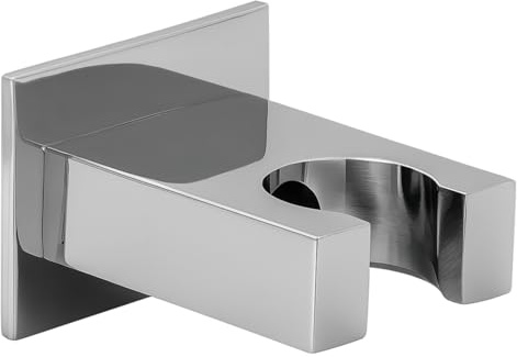 Daloual - Halterung Wandhalter für Handbrause. Brausehalter in quadratischer Form aus massivem Messing verchromt