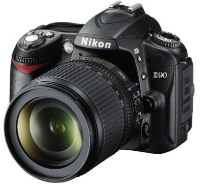 Nikon D90 Digital SLR Camera with 18-105mm VR Lens Kit (12.3MP) 3 inch LCD (Renewed)