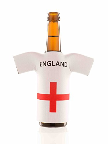 Flaschentrikot England - Bottle Cooler, Beer Cooler, Drinks Cooler Made of Neoprene - Fan Item and Party Fun for Barbecues, Public Viewing and Celebrations