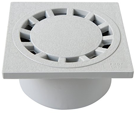 First Plast CHPVC10G Ferme siphonique en PVC, gris, 100 x 100 mm
