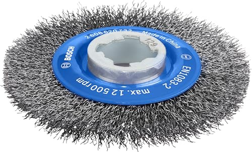 Bosch 1x PRO Steel Longlife Wire Wheel, Crimped Wire for Small Angle Grinder and X-Lock (for Steel, Ø 115 mm, Professional Accessory Small Angle Grinder)
