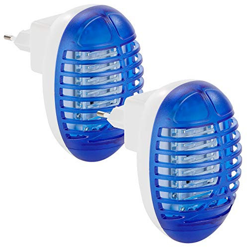 Exbuster Steck: 2er-Set kompakte UV-Insektenvernichter IV-230 für die Steckdose (Blaulicht, Insektenvernichter, chemiefrei, Insektenschutz)