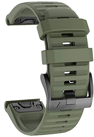 ISABAKE Klockarmband för Garmin Fenix 6X/6X Pro, Fenix 5X/5X Plus, Fenix 3/3 HR, QuickFit 26mm brett Band