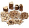 TOKERD 500pcs Coeur en Bois Petit 10mm, 20mm, 30mm, 40mm Creux Embellissement pour Nature Decoration de Table Mariage Confettis DIY Scrapbooking