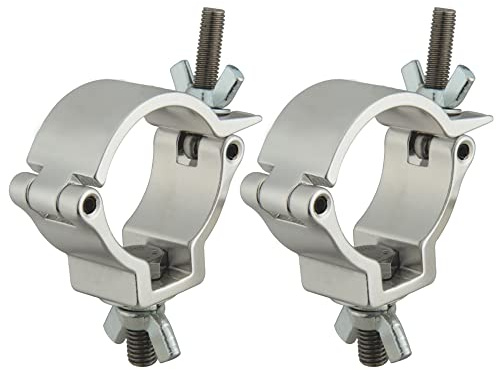 Tiardey 2pcs Aluminum Mounting Stage Light Clamp for Stage Light Moving Head Light Fit for 48-52mm OD Tube/Pipe Diameter, 220lb Capacity