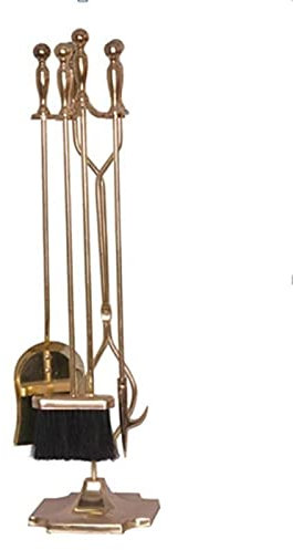 Kaminbesteck Schürhakenständer Kaminwerkzeuge Set 5-teiliges Schmiedeeiser Feuer Platz Werkzeugset mit Pokerschaufel Zangen Bürsten Indoor Feuerstelle Werkzeuge Outdoor Set Outdoor Indoor Schornstein,