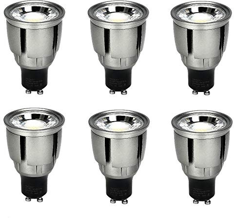 Ossun Lot de 6 ampoules LED GU10 à col long 76 mm 9 W GU10 Blanc lumière du jour 4000 K Super lumineuses Économie d'énergie Équivalent ampoules halogènes 80 W 720 lm Angle de faisceau 120°