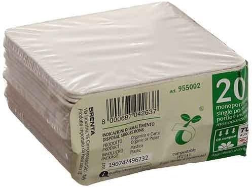 Generico 20 vaschette quadrate 6,3 x 6,3 cm piattino degustazione monoporzione bio compostabile 4 gr