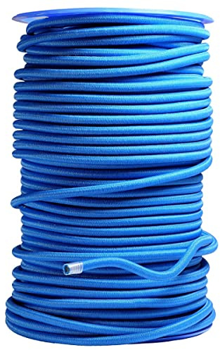 TECPLAST - Gummiseil, professionell, Durchmesser 9 mm, 50 m, Farbe Blau, Befestigung von Abdeckplanen