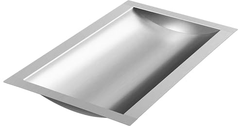TOPTGO Drop-in Deal Tray,12 L x 10 W 304 Stainless Steel Window Tray for Gas Stations Banks Cash Register Window