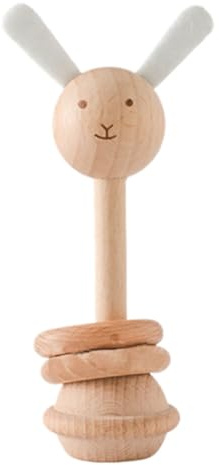 Babyrassel Gehäkelt Greifling Baby Holz gehäkelte Babyrassel Handmade Rassel Greifling Baby Rassel Beißring Holz Babyrassel Greifling Spielzeug Häkel Rassel mit Holz Ring Greifringe Baby