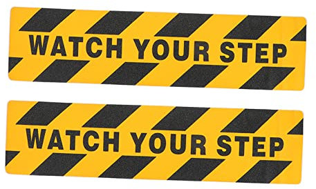 MUSISALY 2stücke Bodenwarnband Selbstklebend Gelb Mit Schwarzen Streifen Aufkleber Warnschild Für Fabrikgelände Treppen Sportplätze Anti-slip Ausrutscherprävention