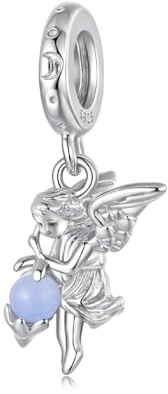 Lysande ängel charm för Pandora armband - Sterling Silver Guardian Angel hänge, ljus, ljus