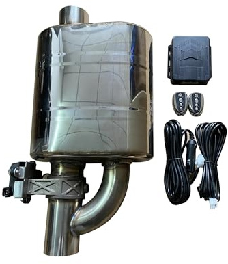 Terminale di Scarico Interruttore Di Controllo Onde Sonore Con Telecomando Per Il Tamburo Valvola Silenziatore Universale Del Tubo Di Scarico Dell'automobile Tubo di scarico auto(Left 51mm c)