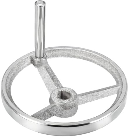 Volant rotatif en fonte chromée de 200 mm avec poignée de 20 mm de diamètre pour fraiseuses de tours
