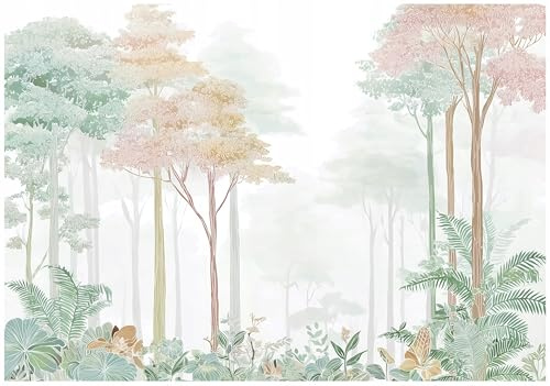 WallArena Vlies Fototapete, Wald, 350x250cm | Fototapeten - Tapeten - für Wohnzimmer Schlafzimmer - Vliestapete Wandtapete Tapete 3D Effekt- inkl. Kleister