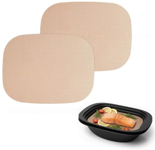 THQAE 2 Pcs pellicole permanenti per Bimby TM7 Varoma, carta da forno riutilizzabile, antiaderente, resistente al calore fino a 250 °C, lavabile in lavastoviglie, accessori per TM7 Varoma