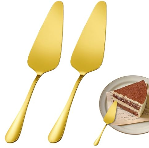 2 Stück Tortenheber Edelstahl,Kuchenheber,Vielseitiger Tortenheber mit Messer,Tortenmesser für Party&Restaurant,Servierbesteck aus Edelstahl,Gezackte Torten&Kuchenschaufel,Tortenschaufel&Pizzaheber